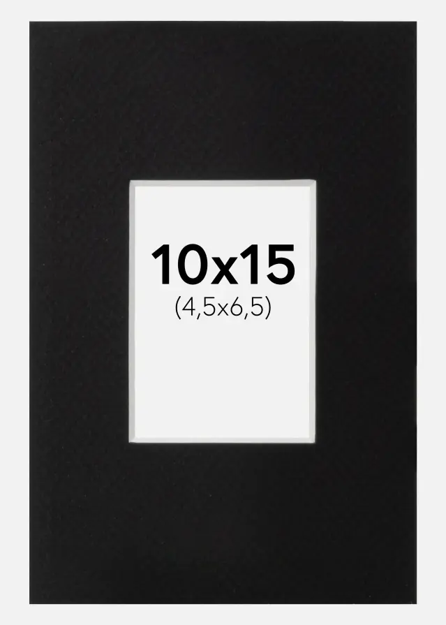 Passepartout Canson Svart 10x15 cm (4,5x6,5)