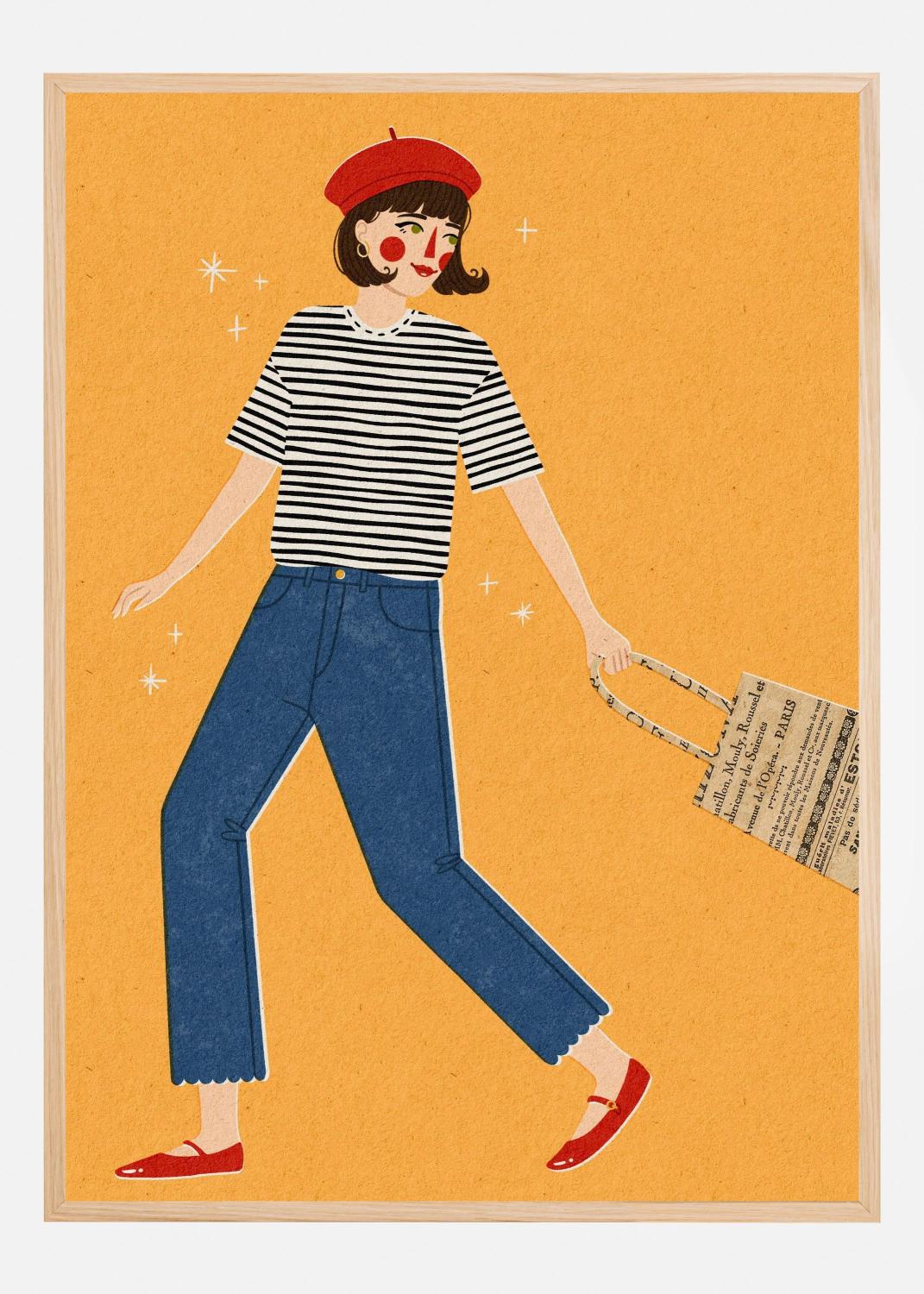French Girl Poster (21x29.7 cm (A4))