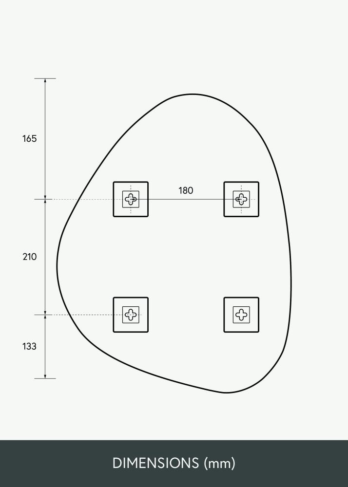 KAILA Spegel Bump 40x51 cm