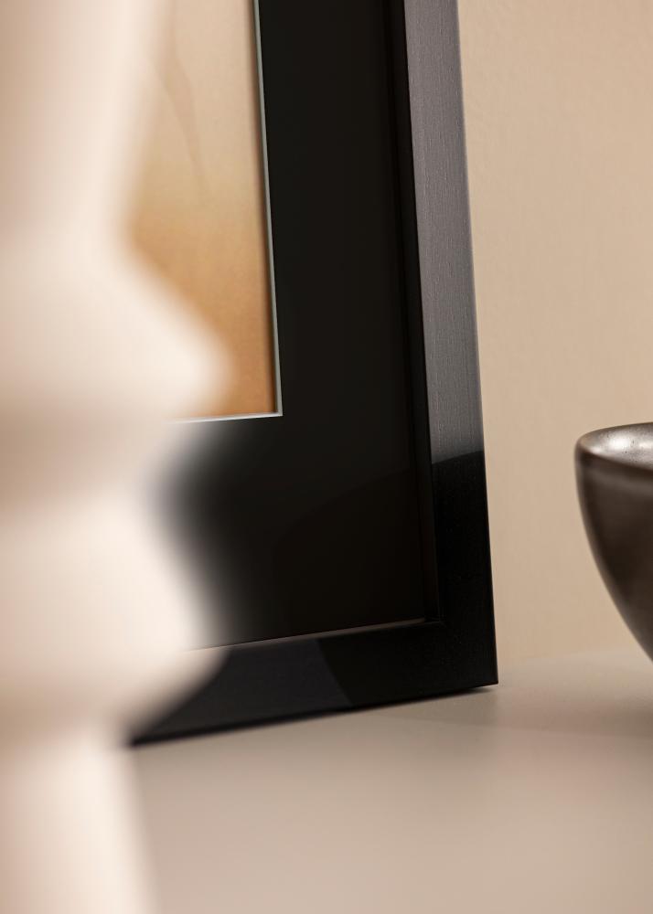 Ram Black Wood 45x60 cm - Passepartout Svart 32x45 cm