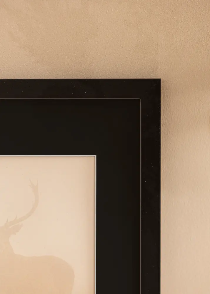 Ram Black Wood 35x50 cm - Passepartout Svart 30x35 cm