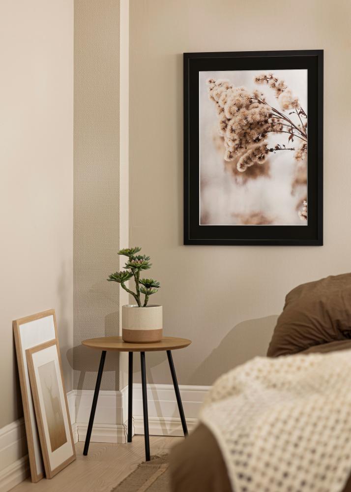 Ram Black Wood 45x60 cm - Passepartout Svart 32x45 cm