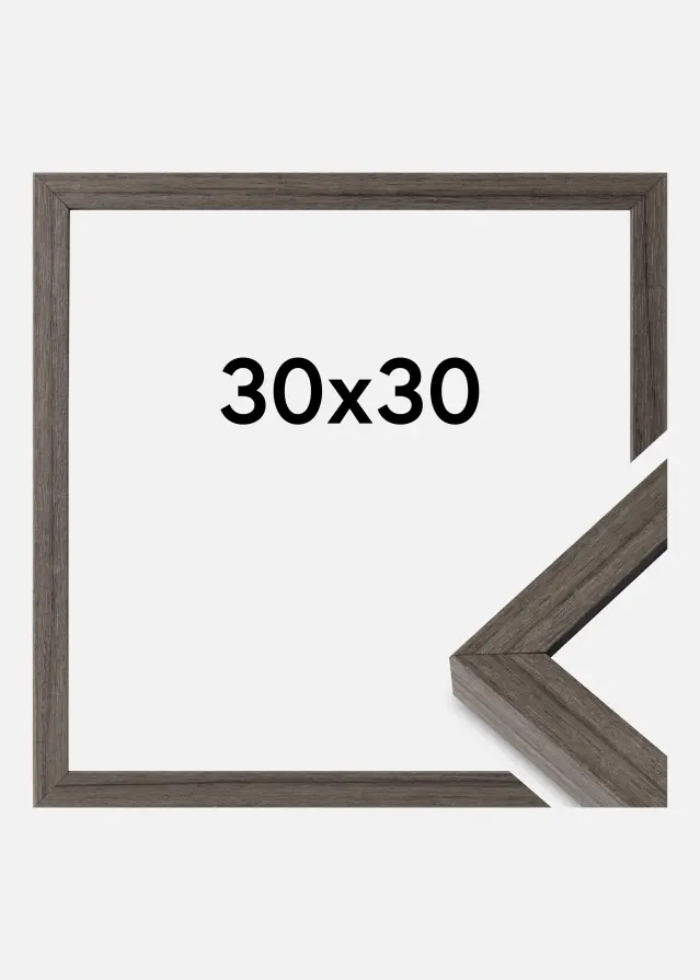 Ram Hermes Akrylglas Grey Oak 30x30 cm