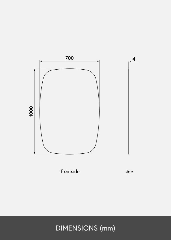 KAILA Spegel Curve 70x100 cm