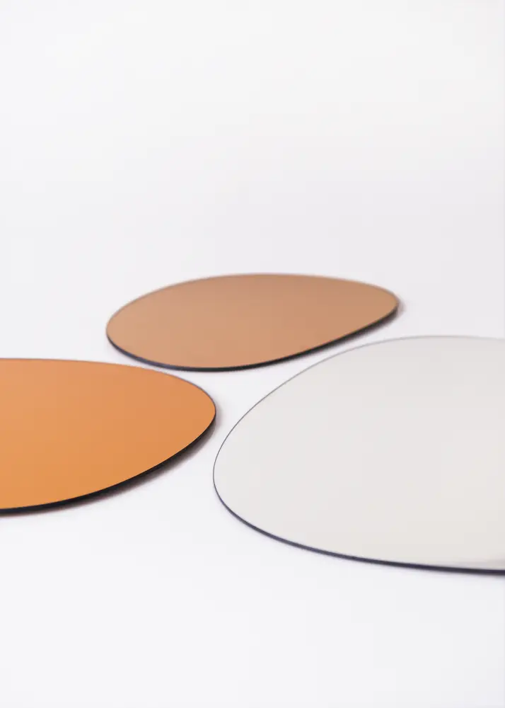 Spegel Set Orange, Rose Gold & Clear - 3 st