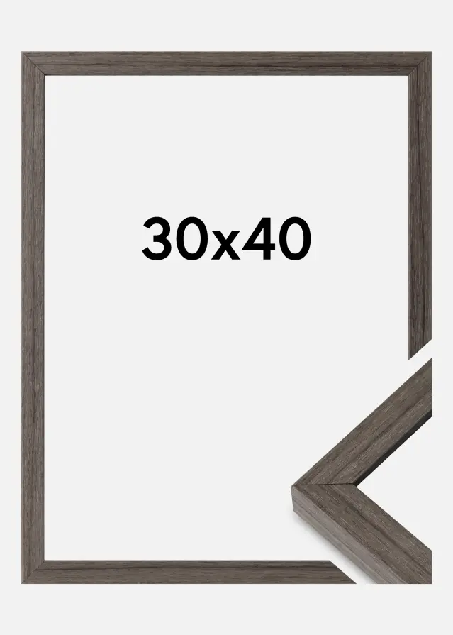 Ram Hermes Akrylglas Grey Oak 30x40 cm