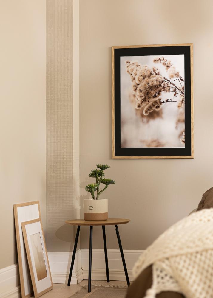 Ram Trendy Ek 35x50 cm - Passepartout Svart 25x35 cm