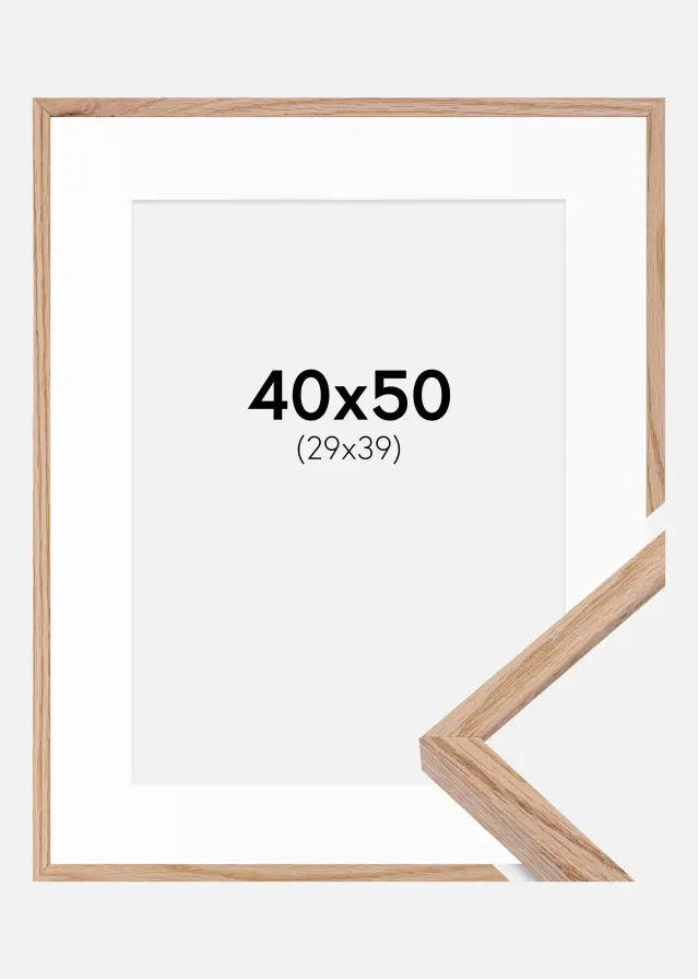 Ram E-Line Ek 40x50 cm - Passepartout Vit 30x40 cm
