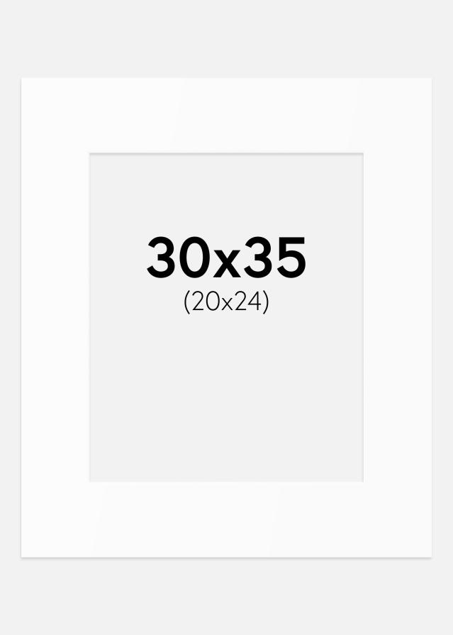 Passepartout Vit Standard (Vit Kärna) 30x35 cm (20x24)