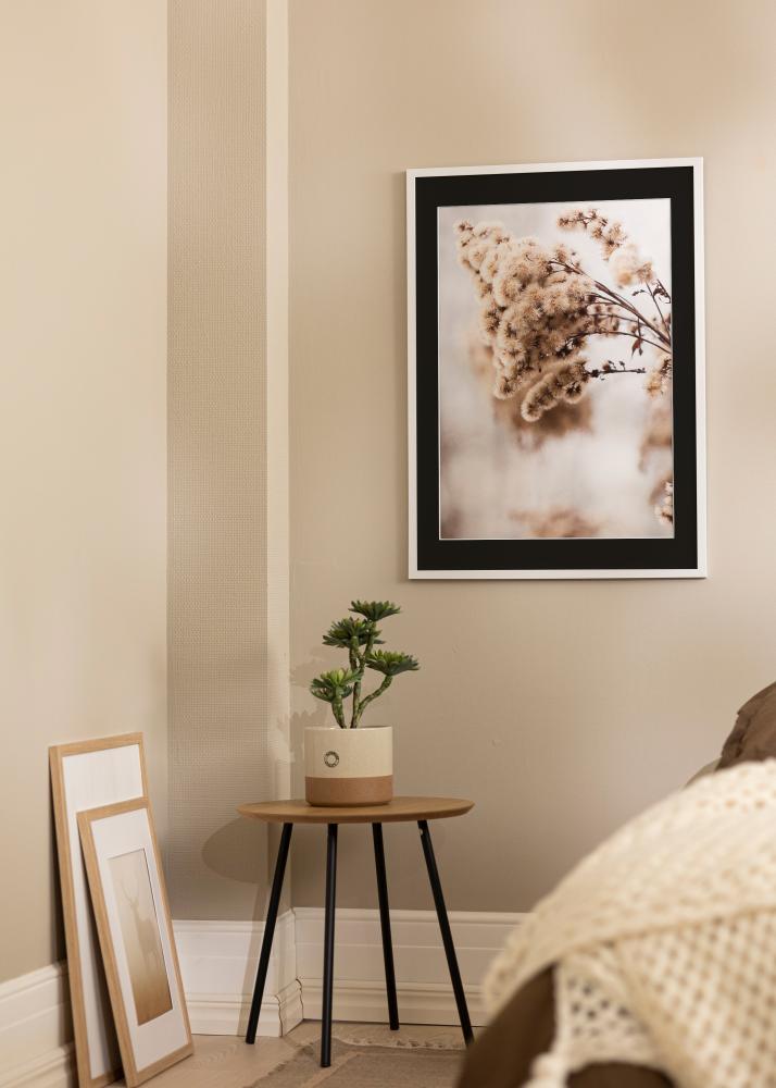 Ram Trendy Vit 20x25 cm - Passepartout Svart 14x18 cm