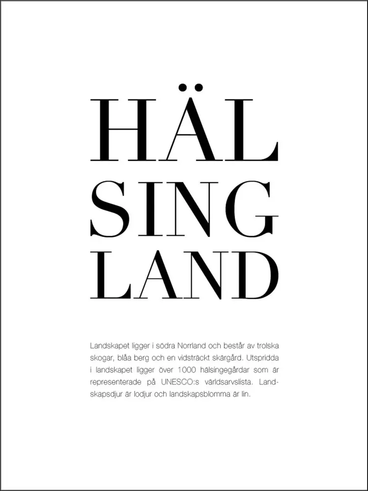 Landskap - Hälsingland Poster