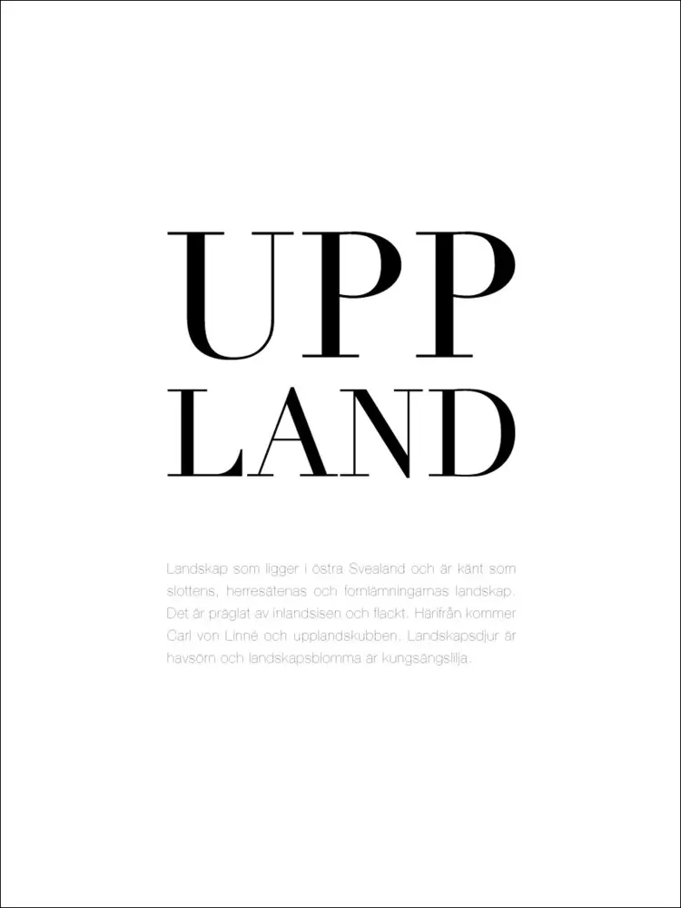 Landskap - Uppland Poster