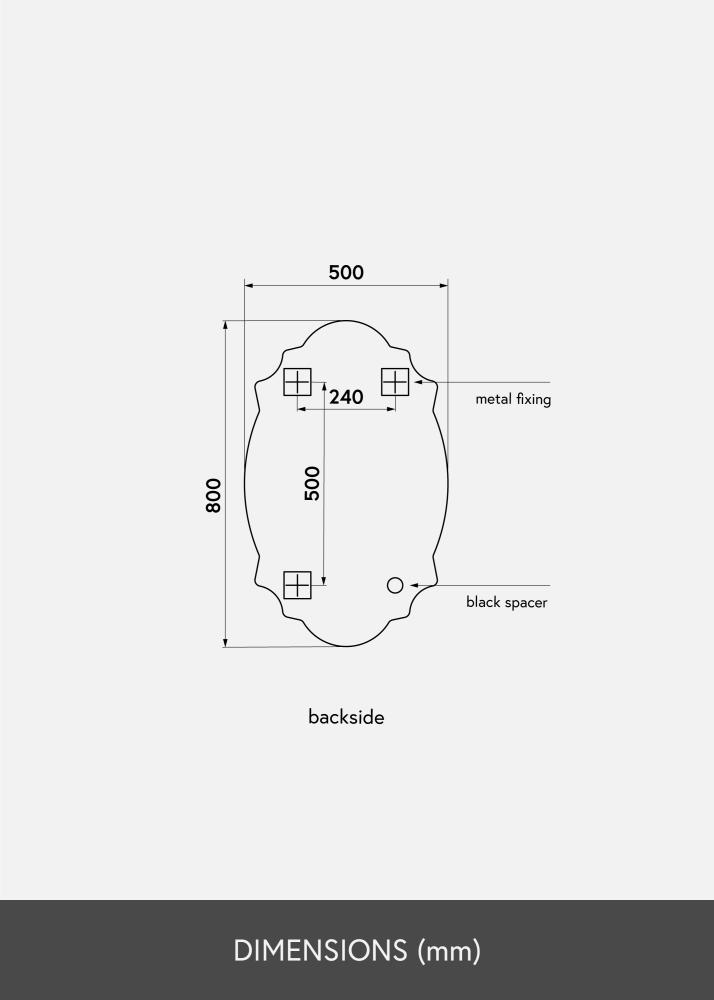 KAILA Spegel Chique 50x80 cm