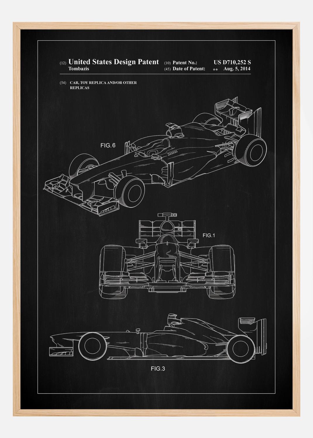 Product Image for Patent Print - Formula 1 Racing Car - Black Poster (30x40 cm)
