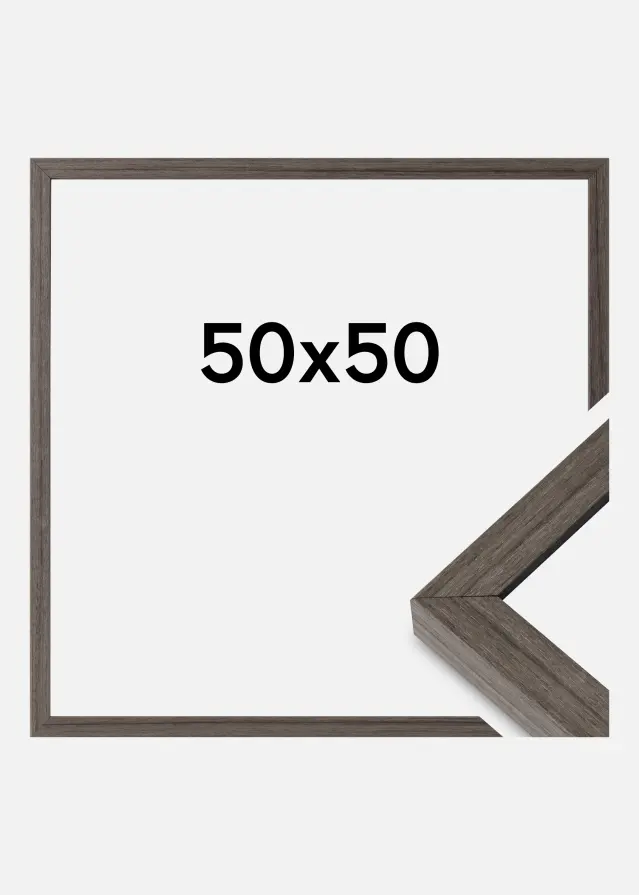 Ram Hermes Akrylglas Grey Oak 50x50 cm