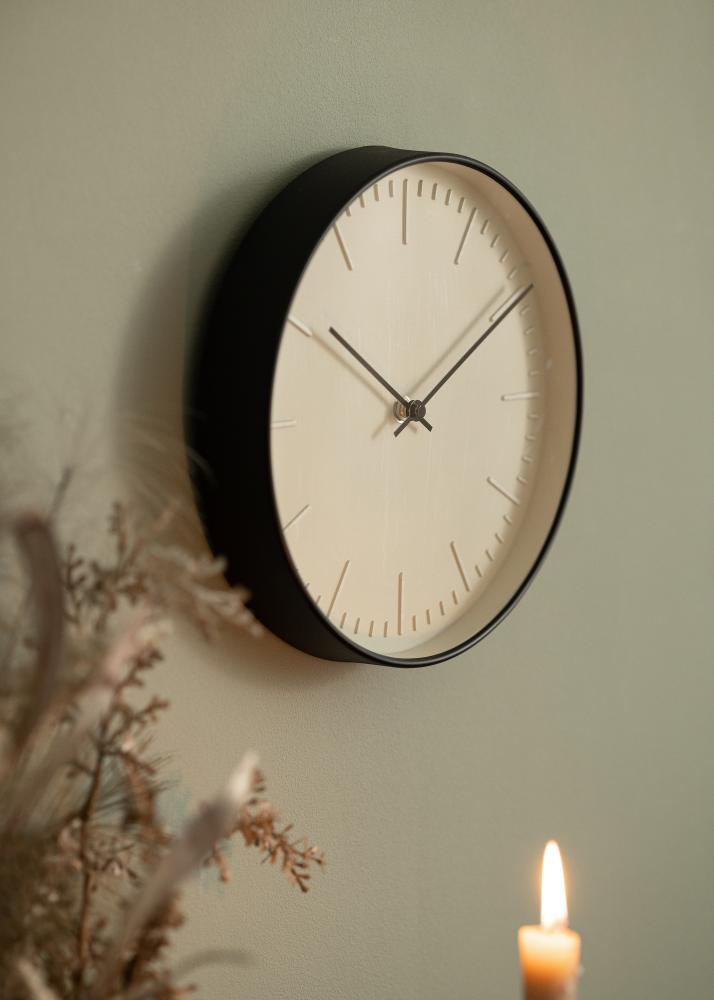 Väggklocka Pierre - Svart 25,5x25,5 cm