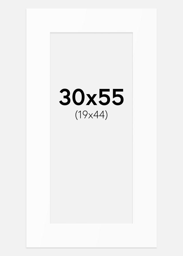 Passepartout Vit Standard (Vit Kärna) 30x55 cm (19x44)