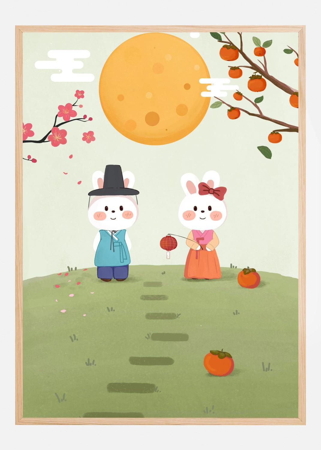 Happy Mid Autumn Festival Tradition Poster (50x70 cm)