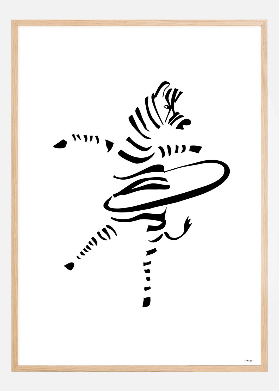 Hula Hoop Zebra Poster (70x100 cm)