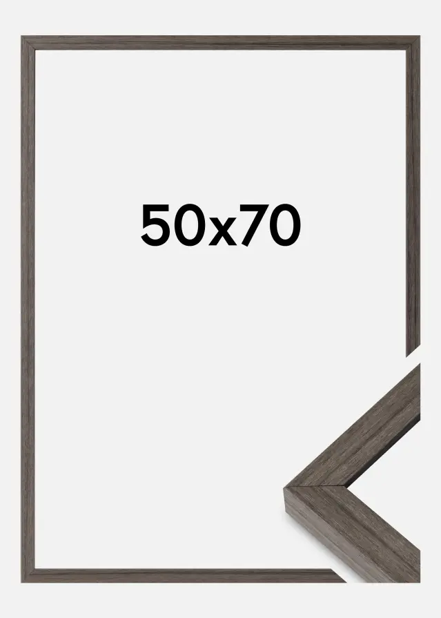 Ram Hermes Akrylglas Grey Oak 50x70 cm