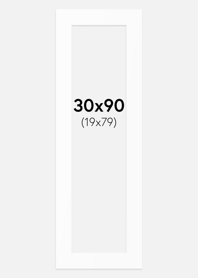Passepartout Vit Standard (Vit Kärna) 30x90 cm (19x79)