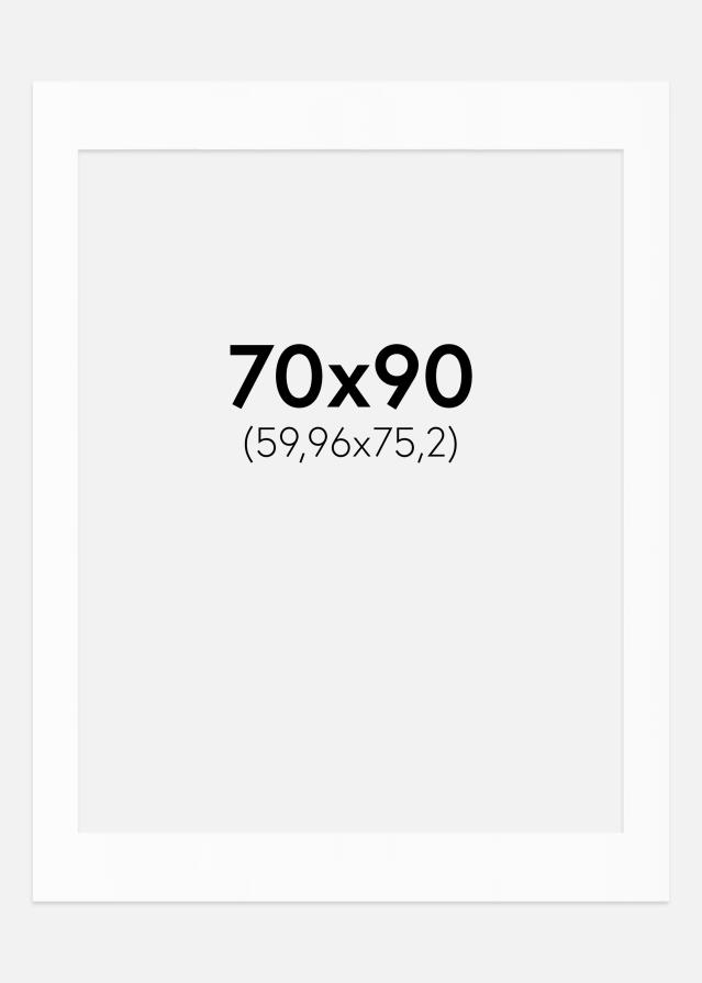 Passepartout Vit Standard (Vit kärna) 70x90 cm (59,96x75,2)