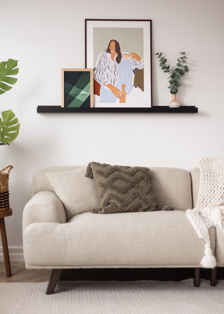 KAILA Tavelhylla Svart 130 cm