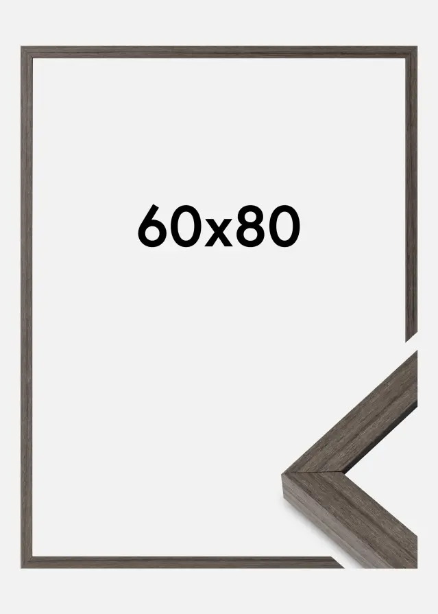 Ram Hermes Akrylglas Grey Oak 60x80 cm