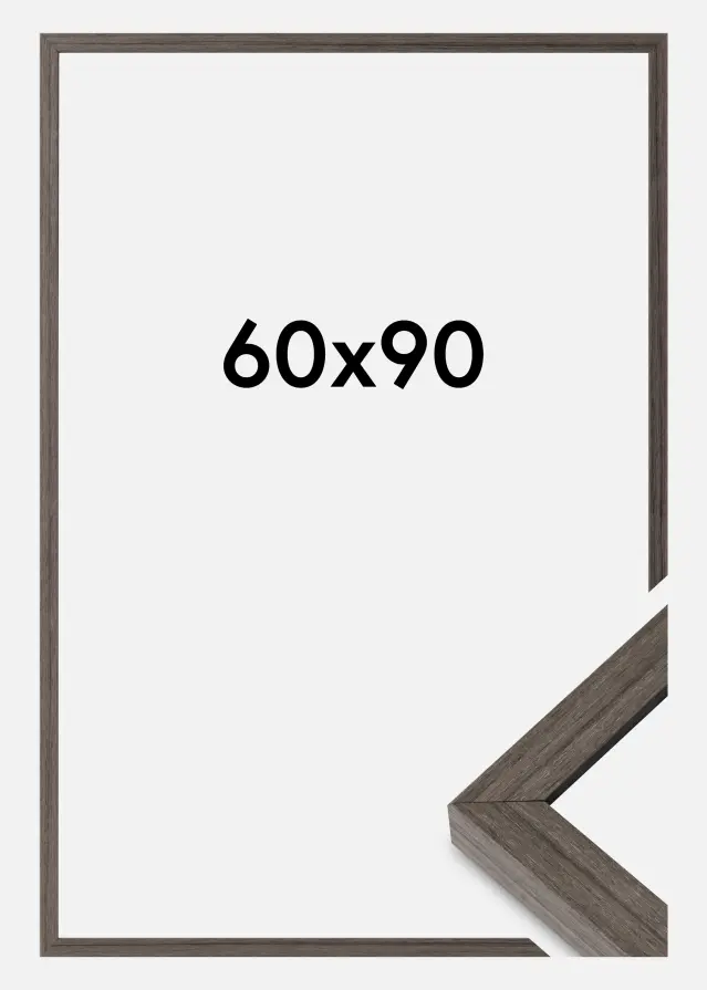 Ram Hermes Akrylglas Grey Oak 60x90 cm