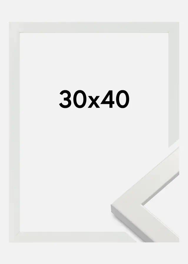 Ram White Wood Glossy Akrylglas 30x40 cm