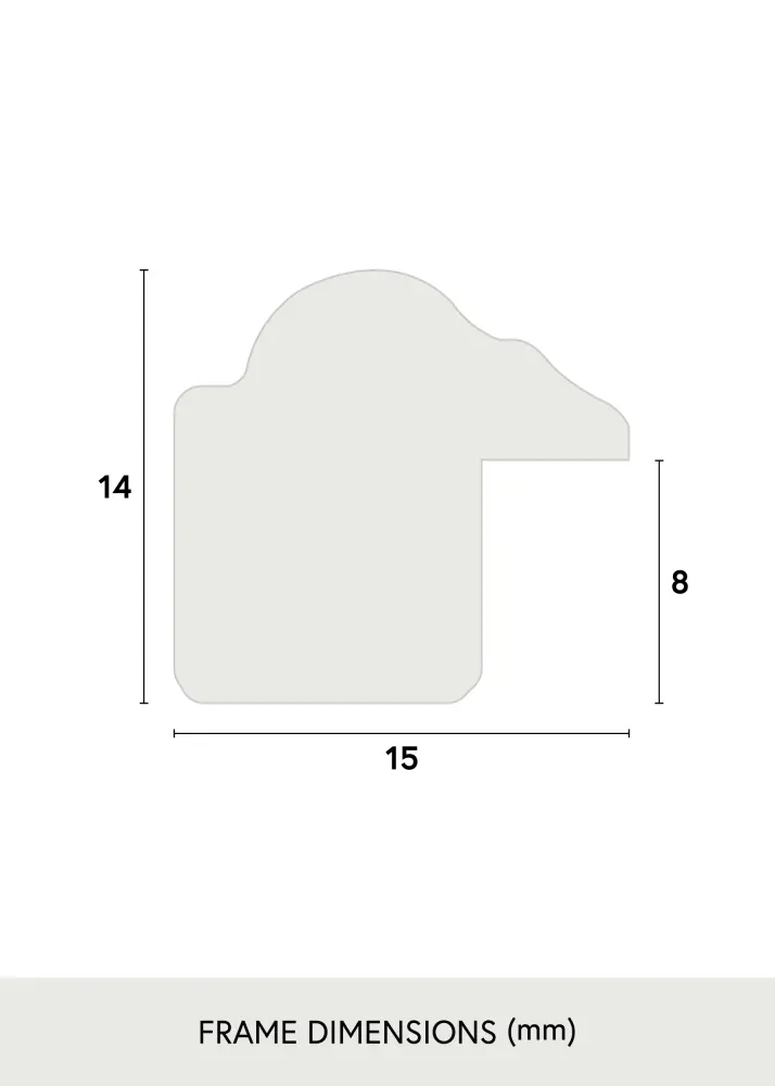 Ram Horndal Akrylglas Guld 7x10 cm