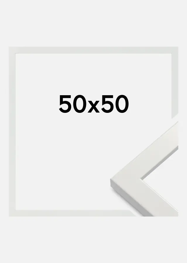 Ram White Wood Glossy Akrylglas 50x50 cm