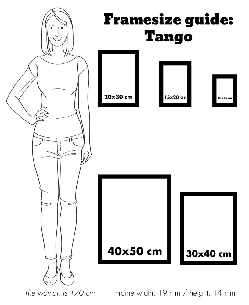 Ram Tango Svart 13x18 cm