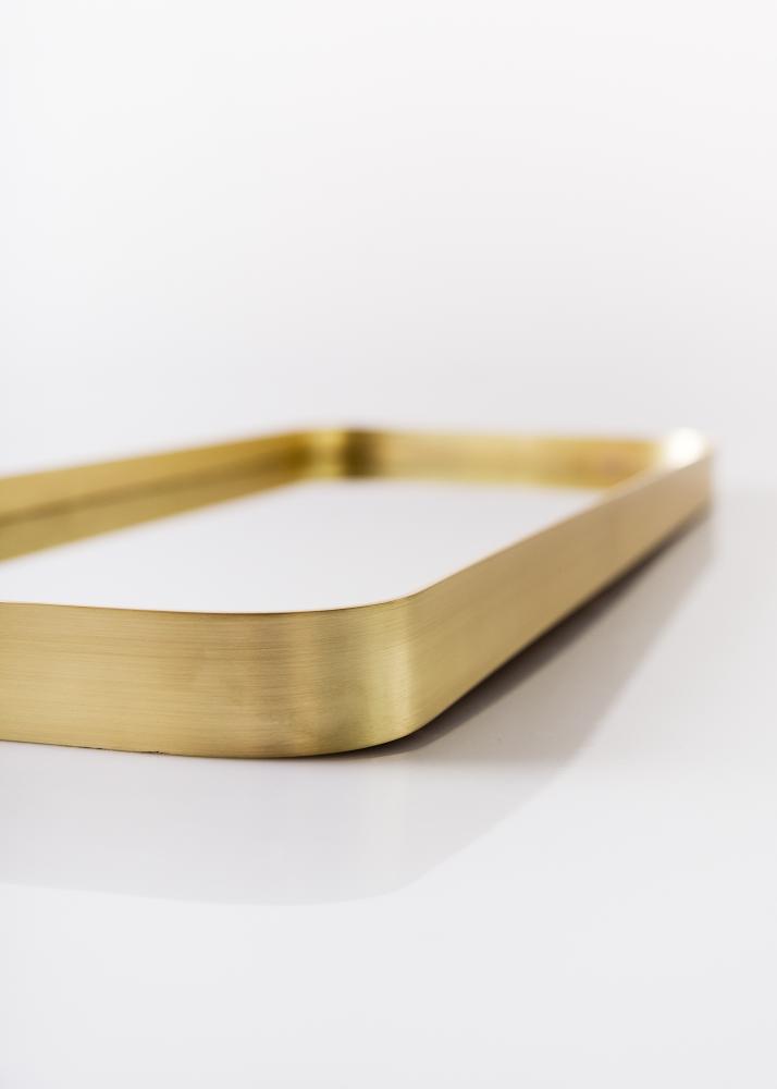 Spegel Square Mässing 31x76 cm