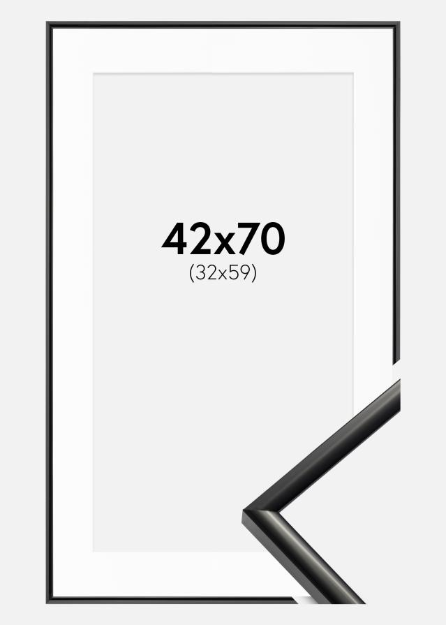 Ram New Lifestyle Svart 42x70 cm - Passepartout Vit 33x60 cm