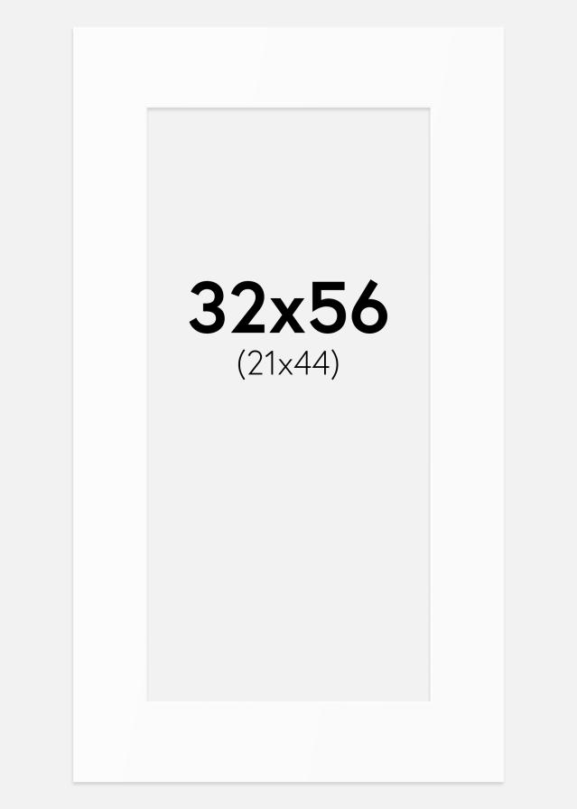 Passepartout Vit Standard (Vit Kärna) 32x56 cm (21x44)