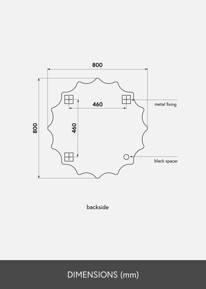 KAILA Spegel Sun 80 cm Ø