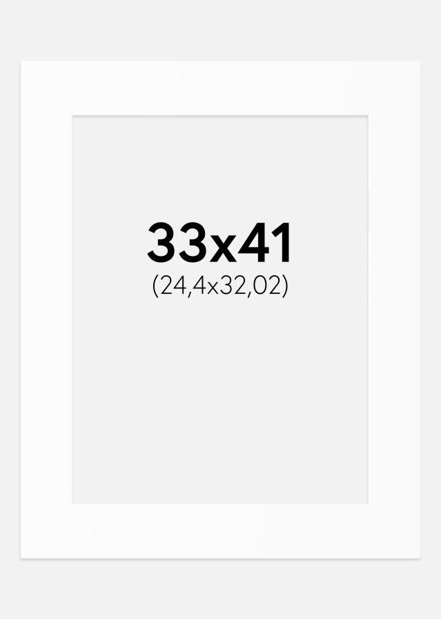 Passepartout Vit Standard (Vit Kärna) 33x41 cm (24,4x32,02)