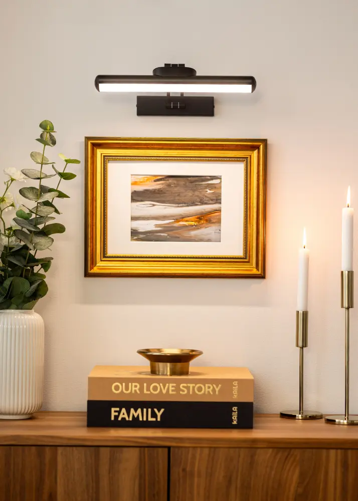 KAILA Luster Batteridriven Tavelbelysning 32 cm - Svart