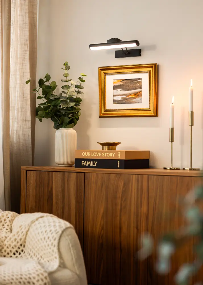 KAILA Luster Batteridriven Tavelbelysning 32 cm - Svart