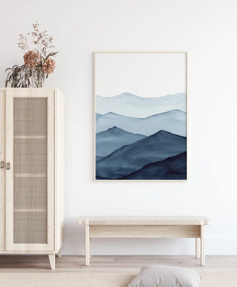 Abstract Blue Poster