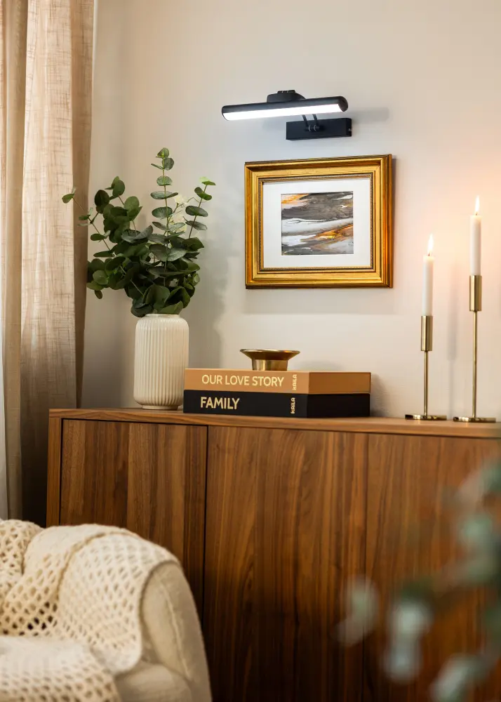 KAILA Luster Batteridriven Tavelbelysning 32 cm - Svart