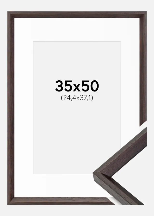 Ram Globe Espresso 35x50 cm - Passepartout Vit 10x15 inches