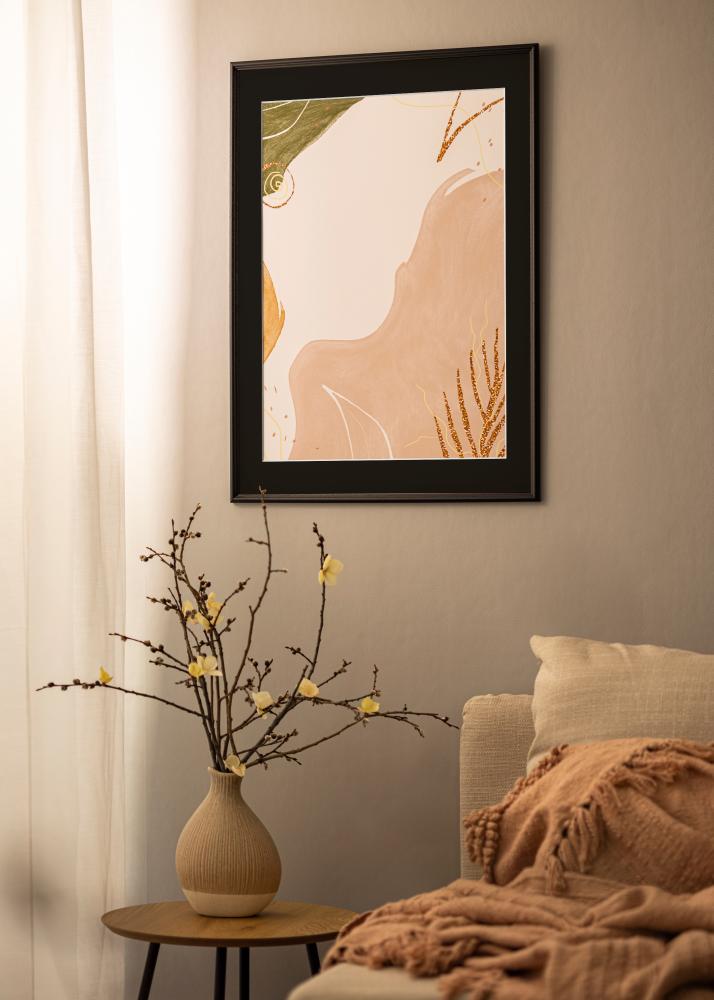 Ram Horndal Svart 40x50 cm - Passepartout Svart 29,7x42 cm (A3)