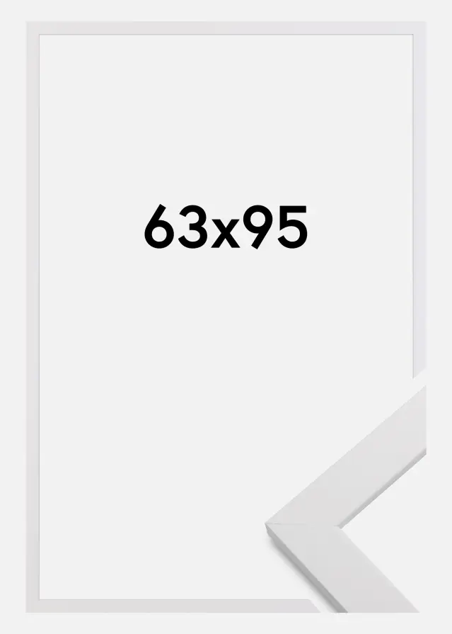 Ram White Wood Akrylglas 63x95 cm