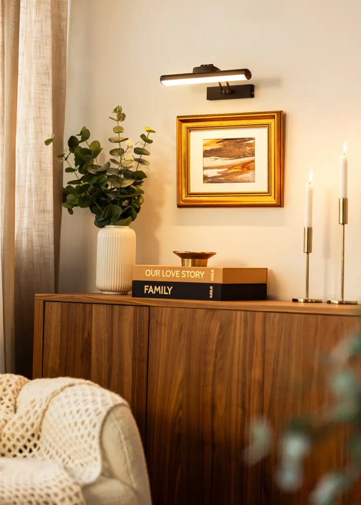 KAILA Luster Batteridriven Tavelbelysning 32 cm - Svart