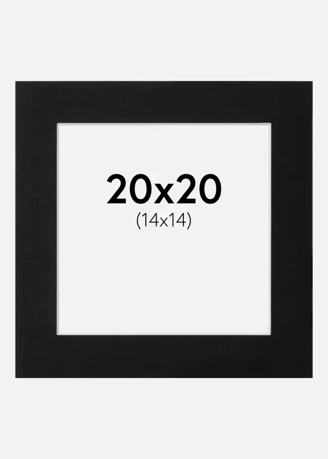 Passepartout Canson Svart 20x20 cm (14x14)