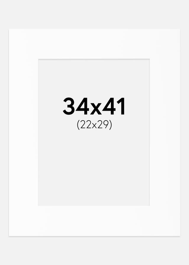 Passepartout Vit Standard (Vit Kärna) 34x41 cm (22x29)