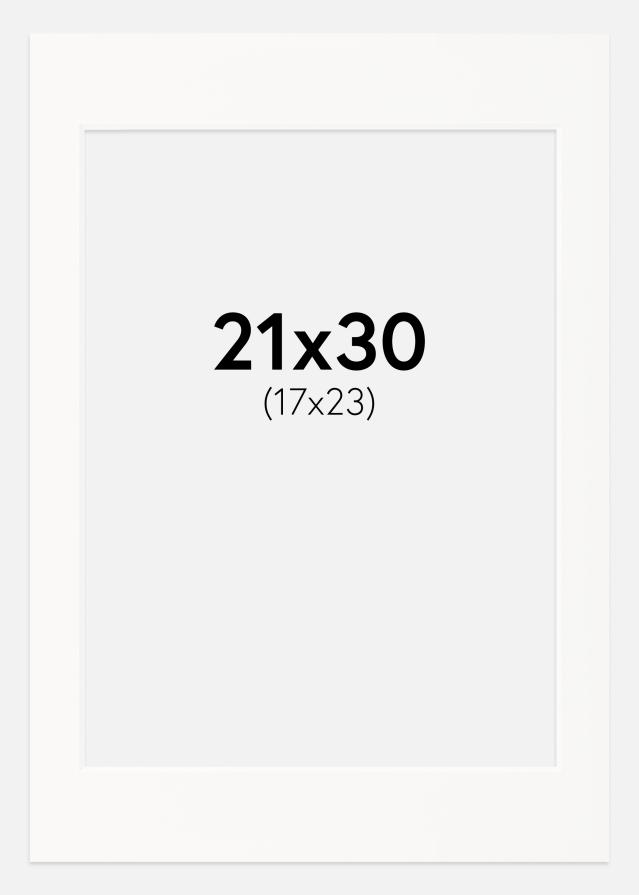 Passepartout Offwhite (Vit kärna) 21x30 cm (17x23)