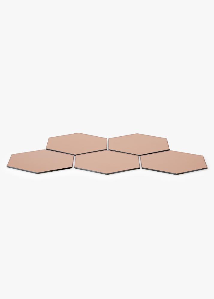 KAILA Spegel Hexagon Rose Gold 18x21 cm - 5-pack